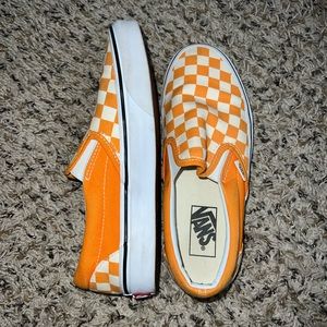 VANS Checkerboard Slip On Orange